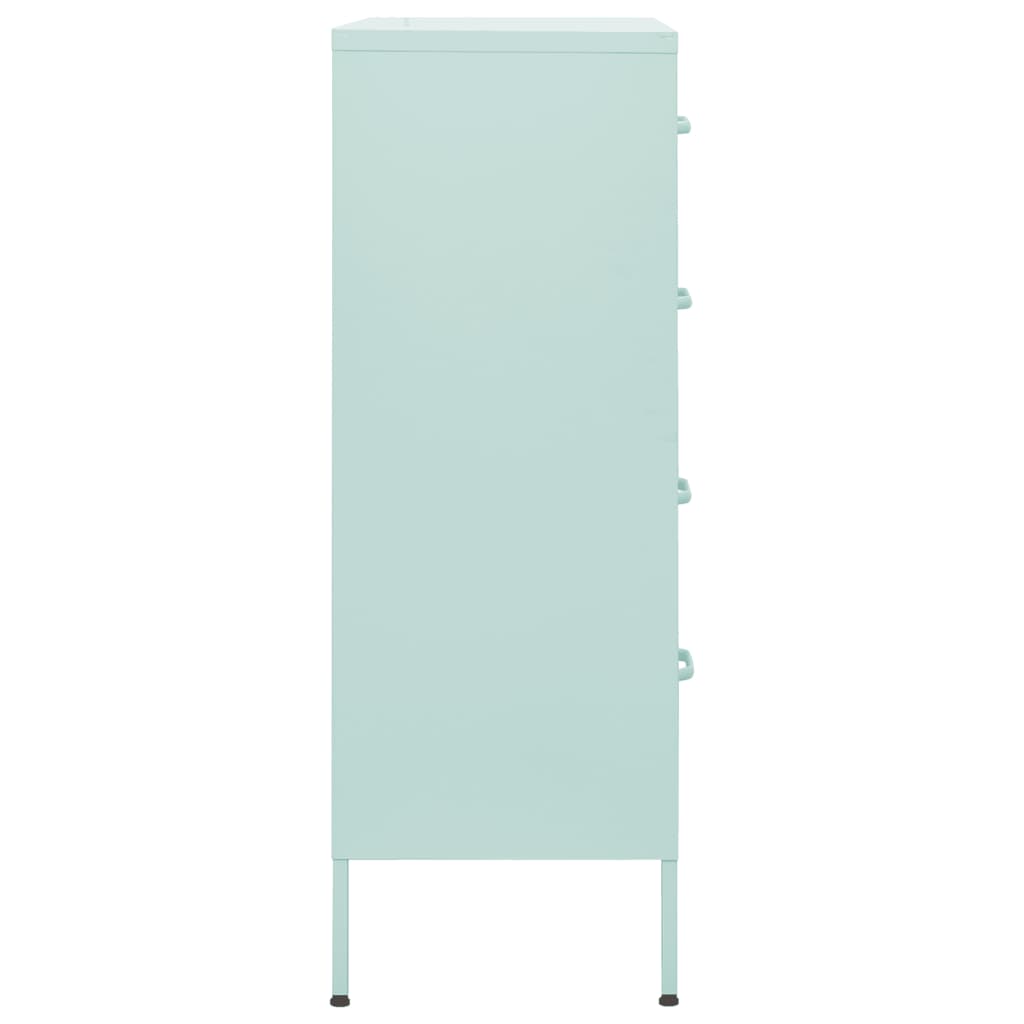 Kommode DIV. myntegrønn 80x35x101,5 cm stål