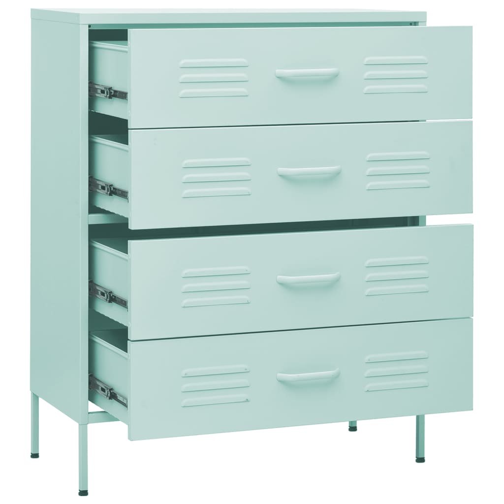 Kommode DIV. myntegrønn 80x35x101,5 cm stål