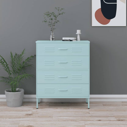 Kommode DIV. myntegrønn 80x35x101,5 cm stål