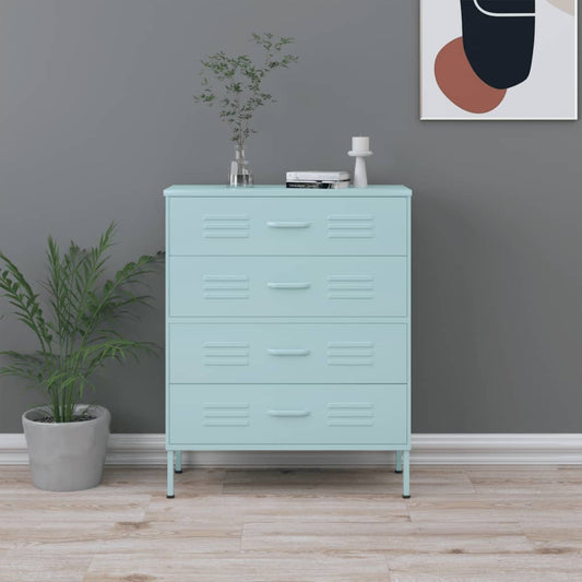 Kommode DIV. myntegrønn 80x35x101,5 cm stål