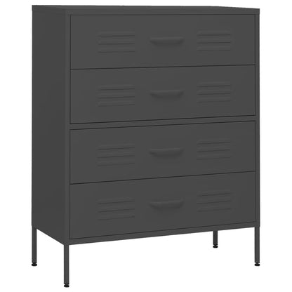 Kommode DIV. antrasitt 80x35x101,5 cm stål