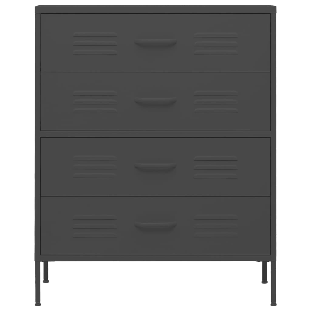 Kommode DIV. antrasitt 80x35x101,5 cm stål