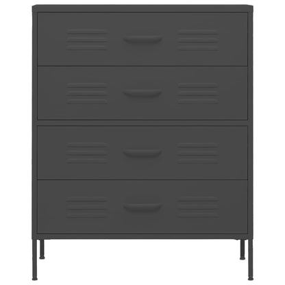 Kommode DIV. antrasitt 80x35x101,5 cm stål