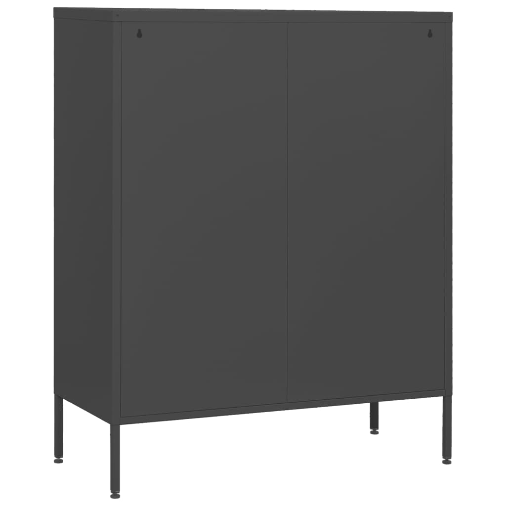 Kommode DIV. antrasitt 80x35x101,5 cm stål