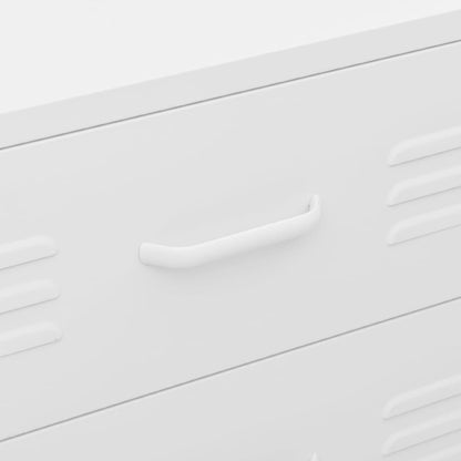 Kommode Hvit 80x35x101,5 cm stål