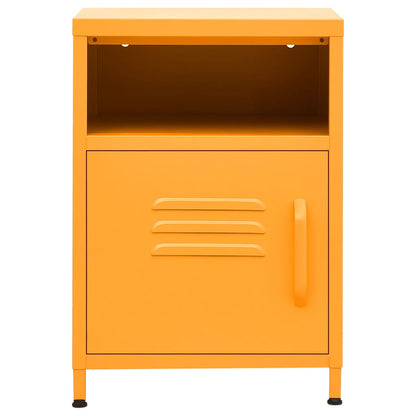 Nattbord Sengbord DIV. sennepsgul 35x35x51 cm stål