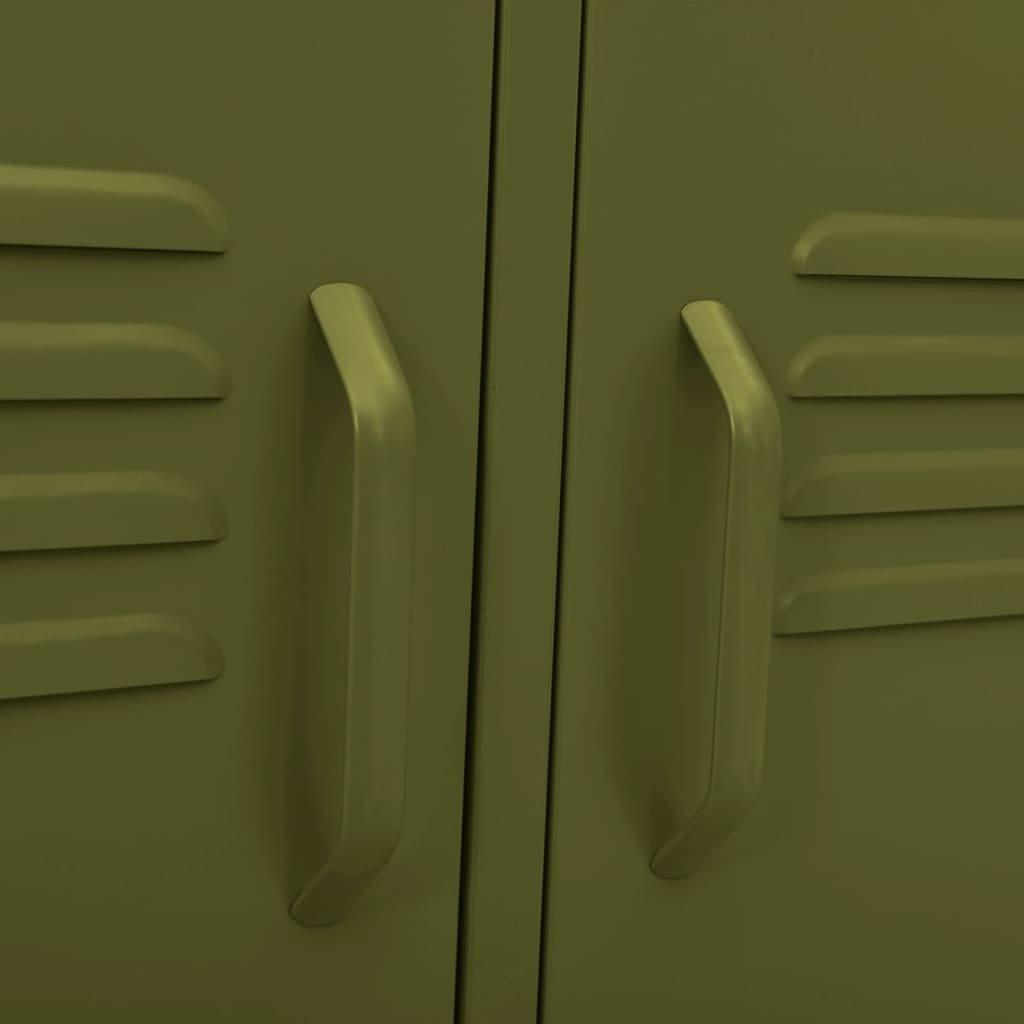 TV-Møbel DIV. TV-benk olivengrønn 105x35x50 cm stål