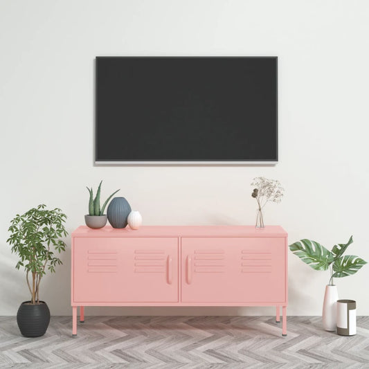 TV-Møbel DIV. TV-benk rosa 105x35x50 cm stål