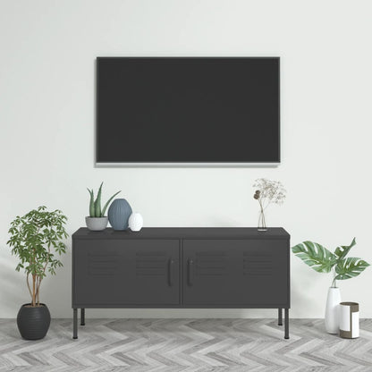TV-Møbel DIV. TV-benk antrasitt 105x35x50 cm stål