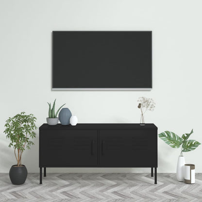 TV-Møbel DIV. TV-benk Svart 105x35x50 cm stål