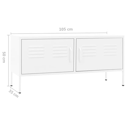 TV-Møbel DIV. TV-benk Hvit 105x35x50 cm stål