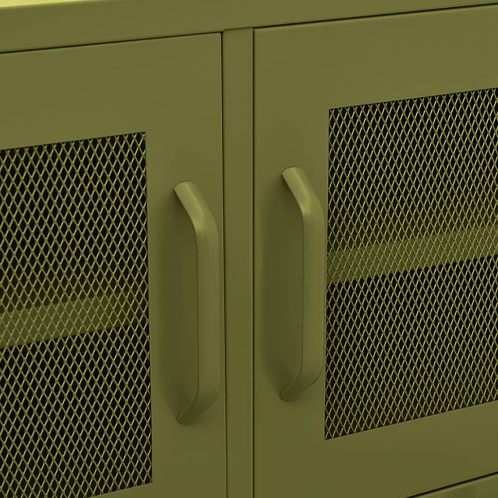 TV-Møbel DIV. TV-benk olivengrønn 105x35x50 cm stål