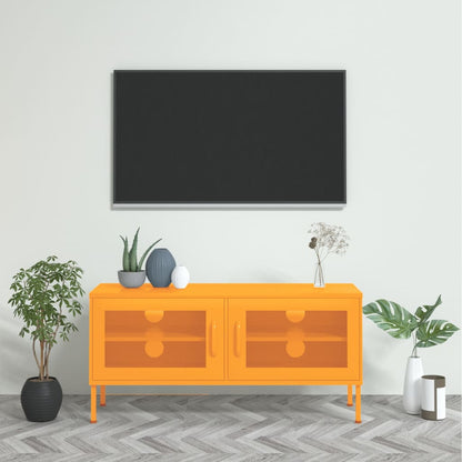 TV-Møbel DIV. TV-benk sennepsgul 105x35x50 cm stål