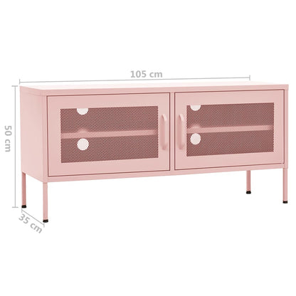 TV-Møbel DIV. TV-benk rosa 105x35x50 cm stål
