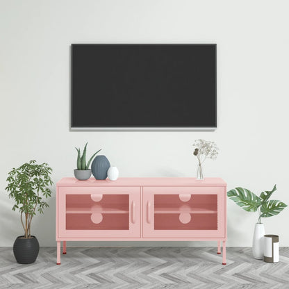 TV-Møbel DIV. TV-benk rosa 105x35x50 cm stål