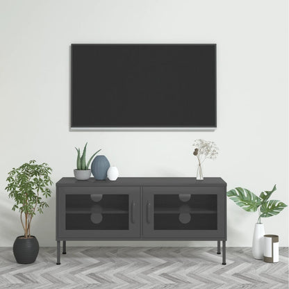TV-Møbel DIV. TV-benk antrasitt 105x35x50 cm stål