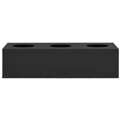Blomsterkasse for kontor antrasitt 90x40x23 cm stål