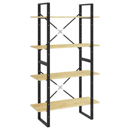 Bokhylle Tre 4 nivåer 80x30x140 cm heltre furu