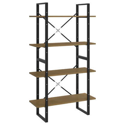 Bokhylle Tre 4 nivåer 80x30x140 cm heltre furu