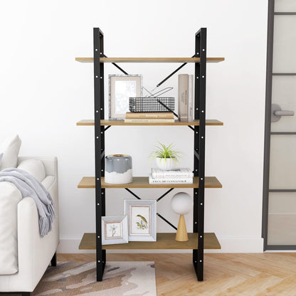 Bokhylle Tre 4 nivåer 80x30x140 cm heltre furu