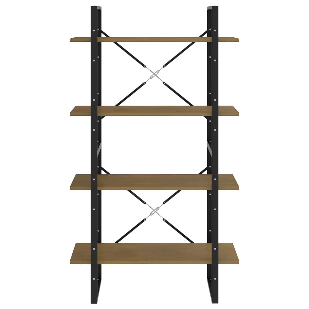 Bokhylle Tre 4 nivåer 80x30x140 cm heltre furu