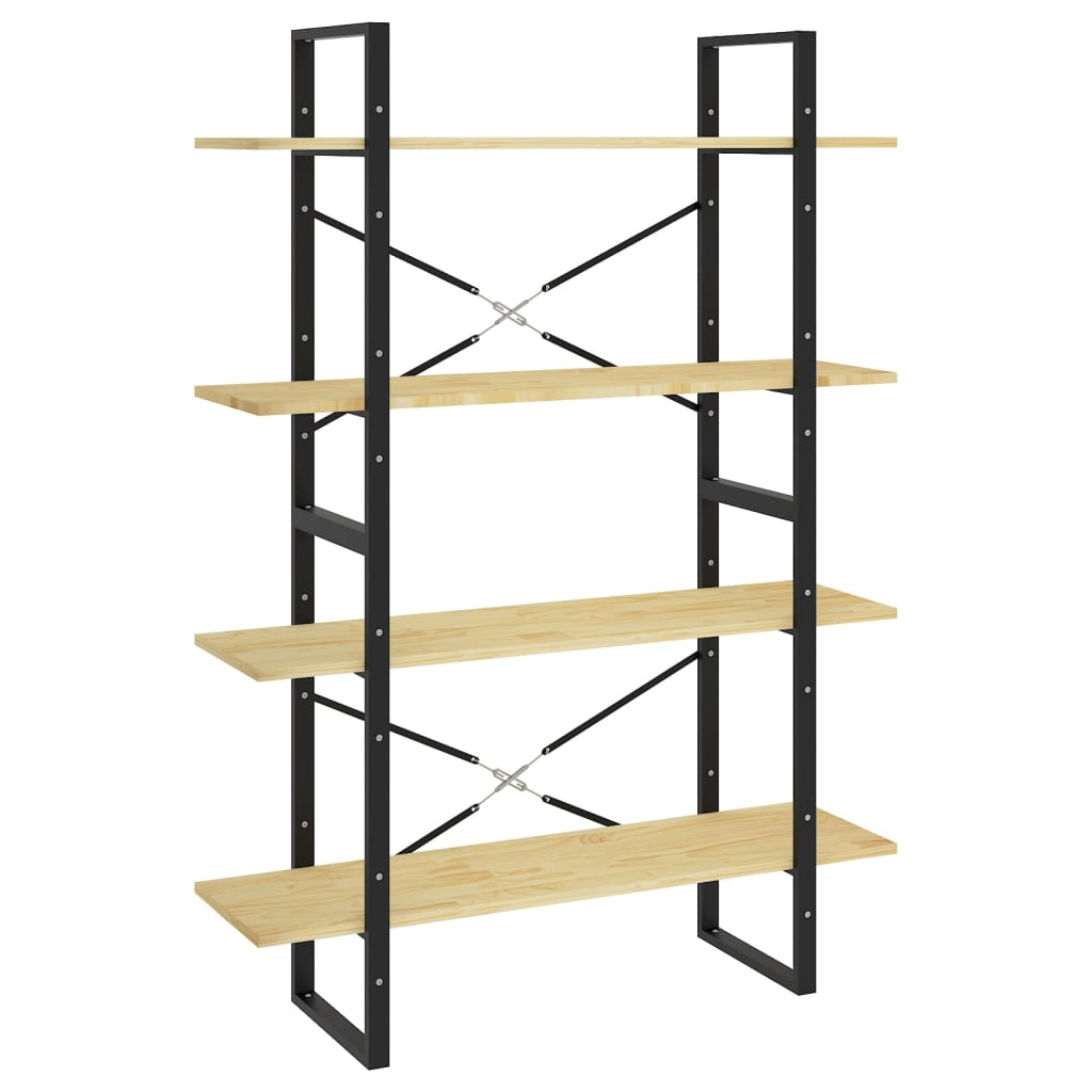 Bokhylle Tre 4 nivåer 100x30x140 cm heltre furu