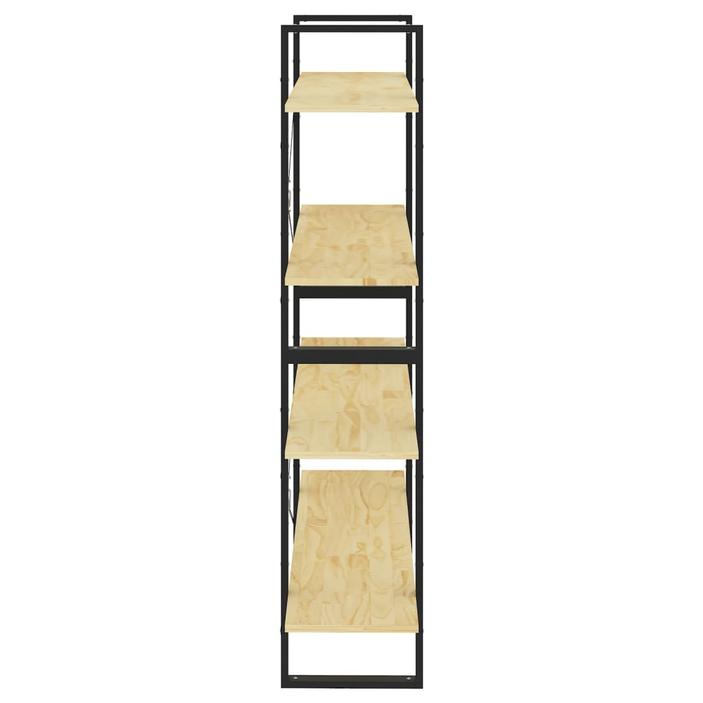 Bokhylle Tre 4 nivåer 100x30x140 cm heltre furu