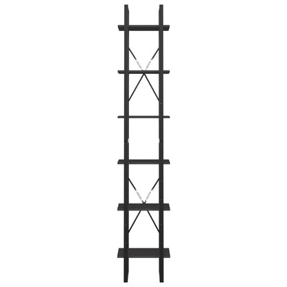 Bokhylle Grå 6 nivåer 40x30x210 cm