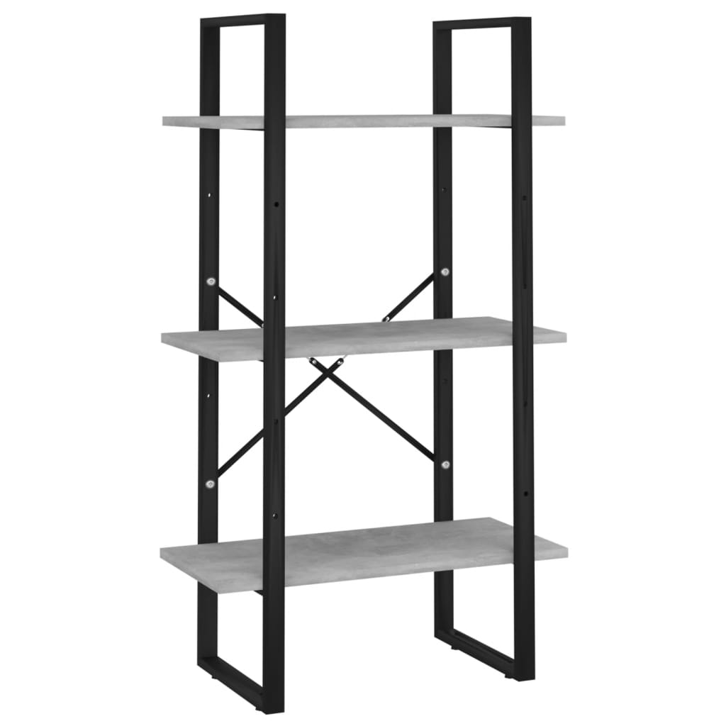 Oppbevaringshylle betonggrå 60x30x105 cm konstruert tre
