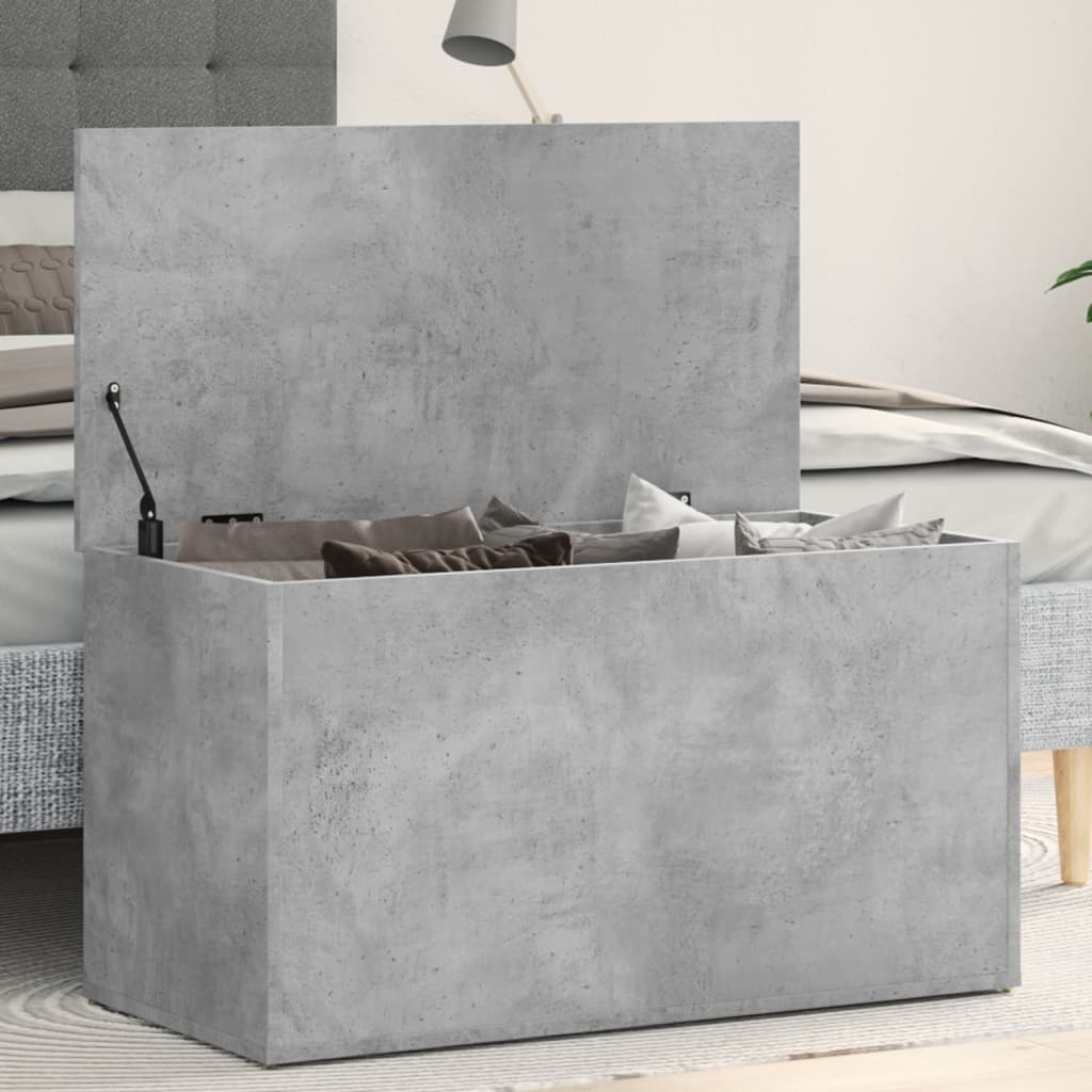Oppbevaringskiste Betonggrå 84x42x46 cm