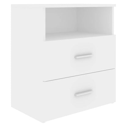 Nattbord Sengbord Hvit 50x32x60 cm
