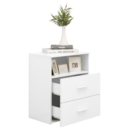 Nattbord Sengbord Hvit 50x32x60 cm
