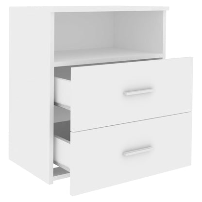 Nattbord Sengbord Hvit 50x32x60 cm