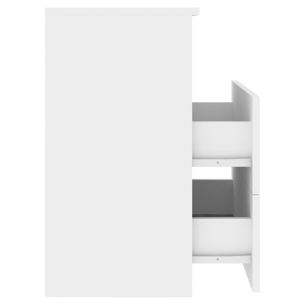 Nattbord Sengbord Hvit 50x32x60 cm