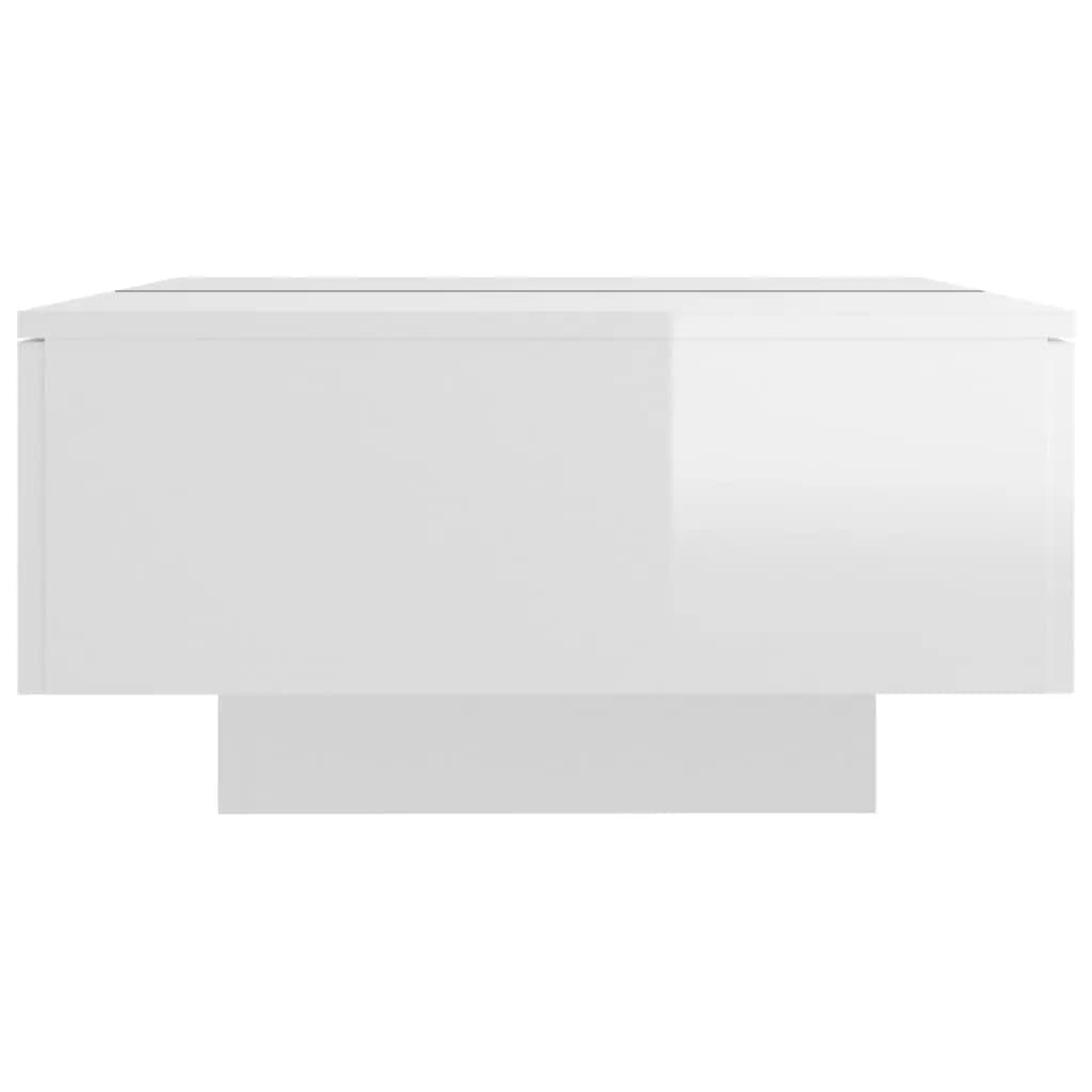 Salongbord Sofabord Høyglans Hvit 90x60x31 cm
