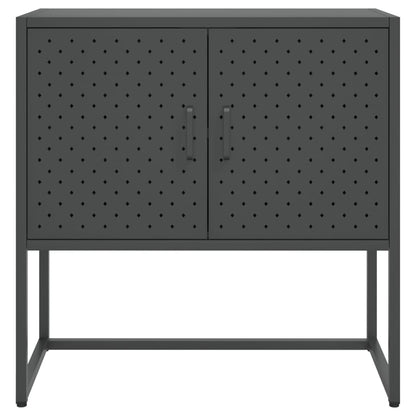 Skjenk Grå antrasitt 75x35x75 cm stål