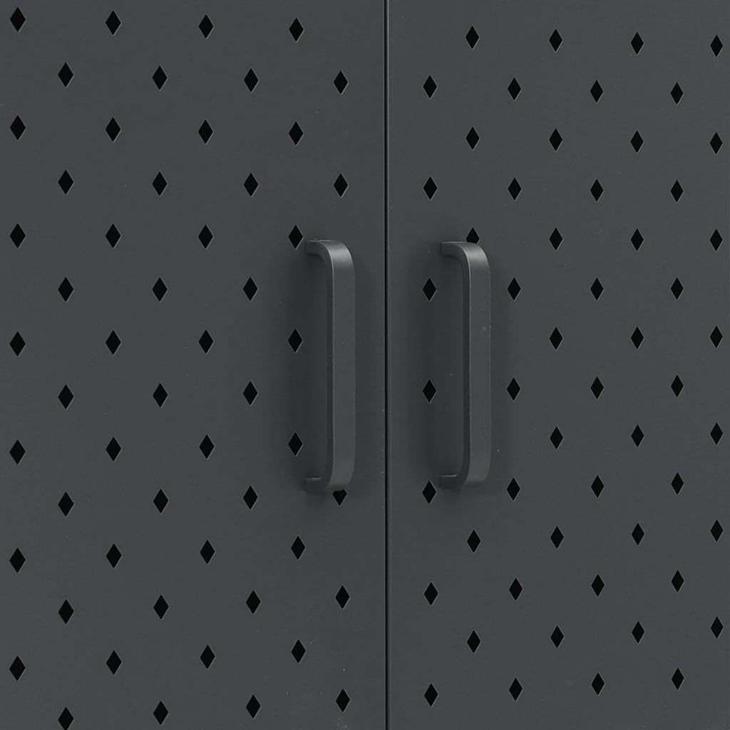 Skjenk Grå antrasitt 75x35x75 cm stål