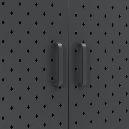 Skjenk Grå antrasitt 75x35x75 cm stål