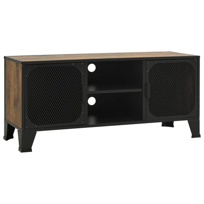 TV-Møbel Brun TV-benk rustikk 105x36x47cm metall og