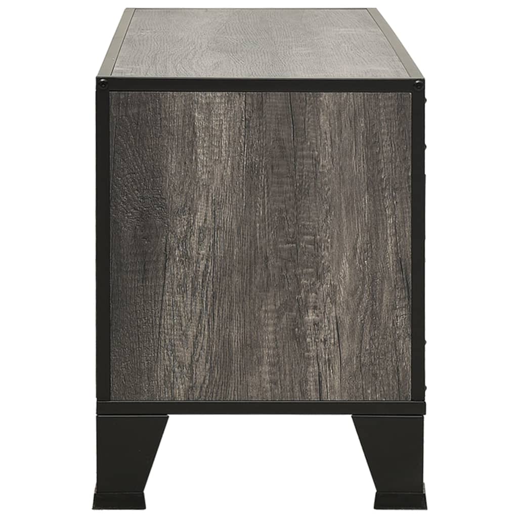 TV-Møbel Grå TV-benk rustikk 105x36x47 cm metall og