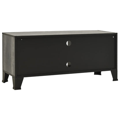 TV-Møbel Grå TV-benk rustikk 105x36x47 cm metall og