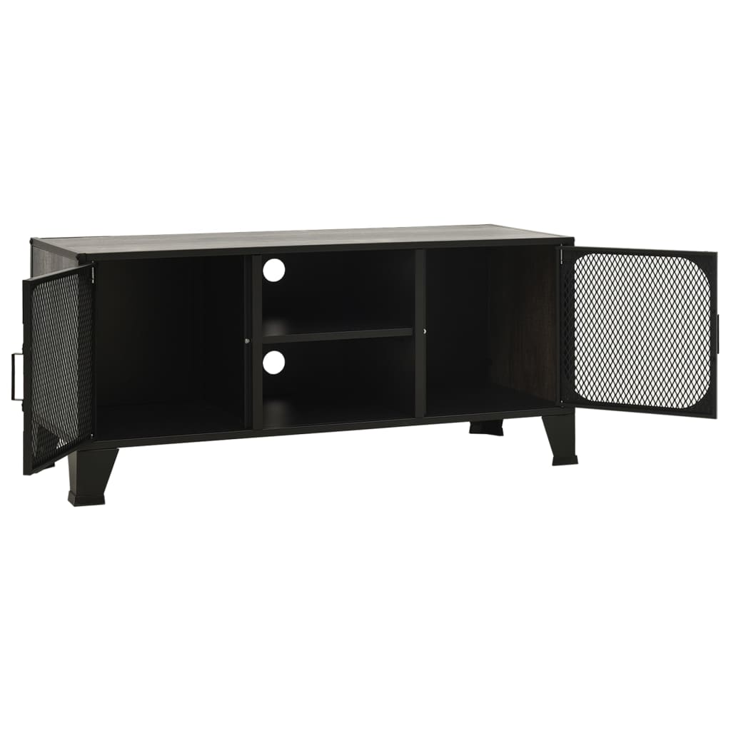 TV-Møbel Grå TV-benk rustikk 105x36x47 cm metall og