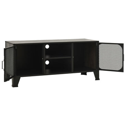 TV-Møbel Grå TV-benk rustikk 105x36x47 cm metall og