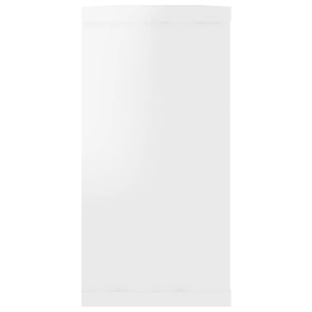 Vegghylle Høyglans Hvit kube 4 stk 100x15x30 cm