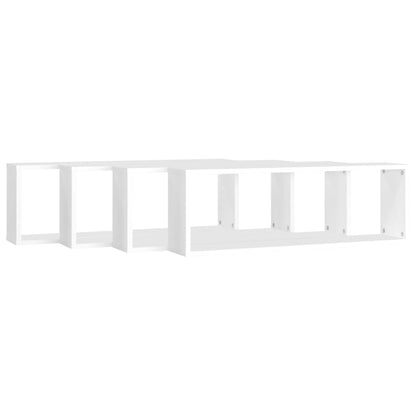 Vegghylle Hvit kubeformet 4 stk 80x15x26,5 cm