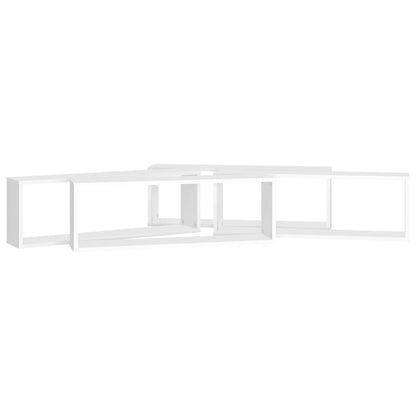 Vegghylle Hvit kubeformet 4 stk 80x15x26,5 cm