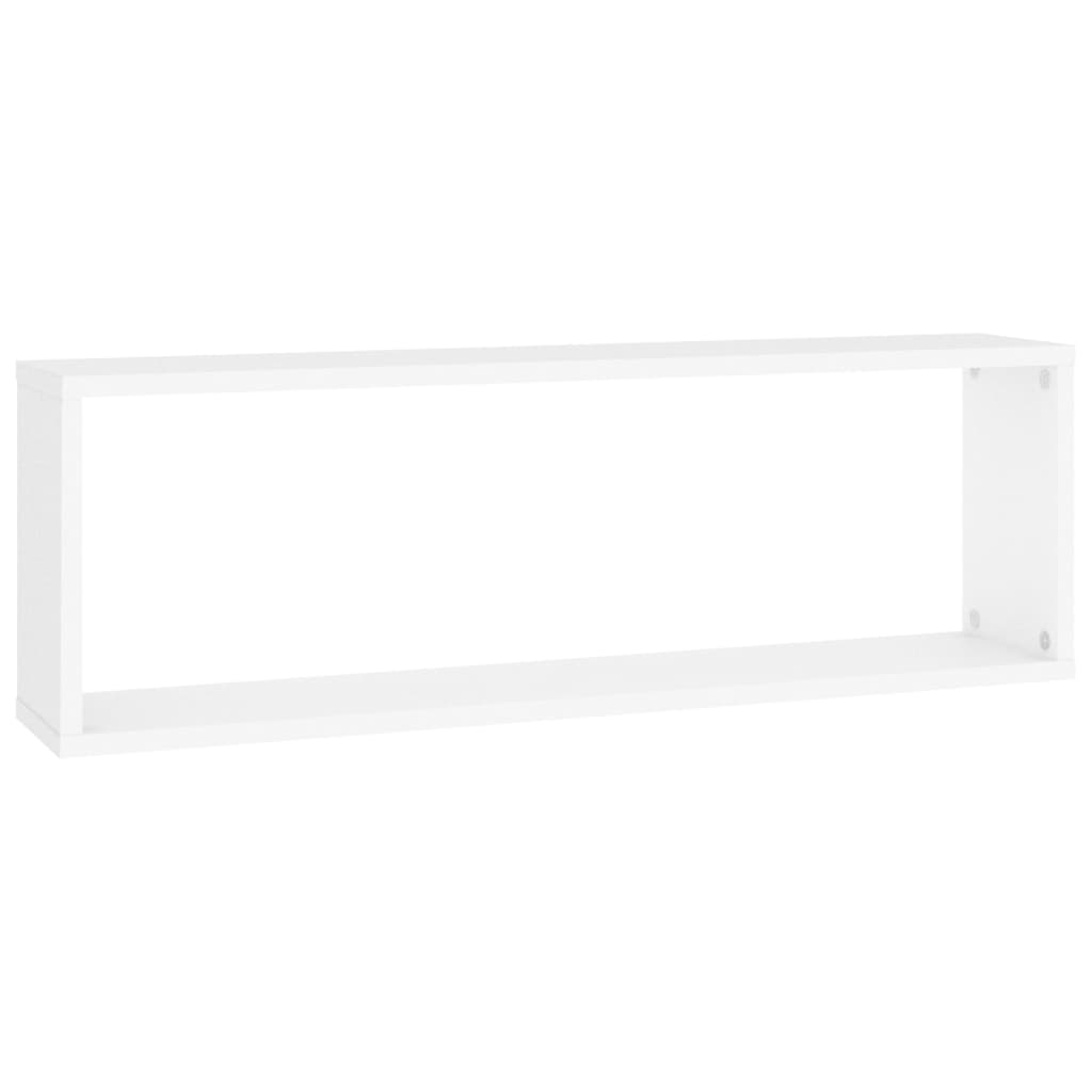Vegghylle Hvit kubeformet 4 stk 80x15x26,5 cm