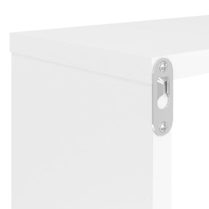 Vegghylle Hvit kubeformet 4 stk 80x15x26,5 cm
