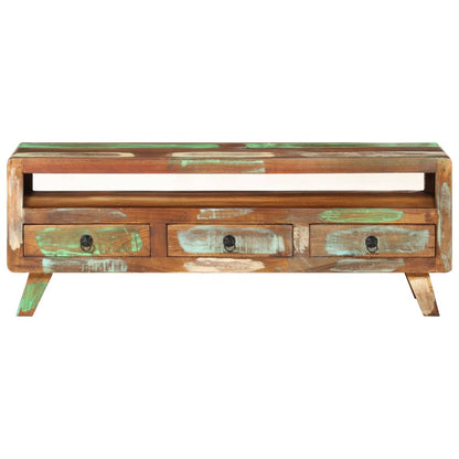 TV-Møbel Tre TV-benk gjenvunnet heltre 110x30x40 cm flerfarget
