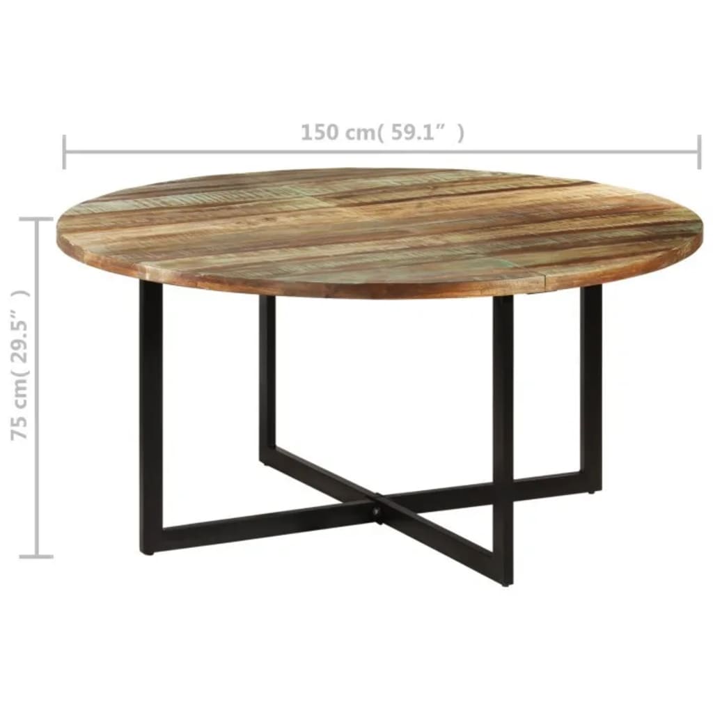 Spisebord Kjøkkenbord Tre 150x75 cm gjenvunnet heltre